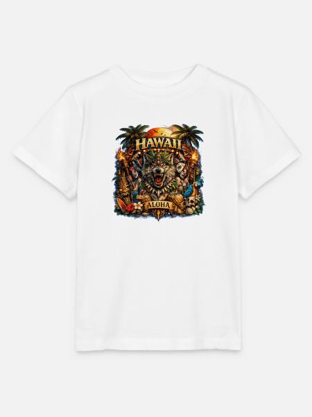 GRNDWLF Hawai Edition - Stanley/Stella Kinder T-Shirt MINI CREATOR - Weiß