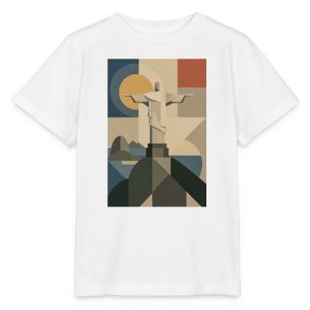 Cristo Redentor – Brasilien Retro Poster - Stanley/Stella Kinder T-Shirt MINI CREATOR  - Weiß - Vorne - Maike (125cm)