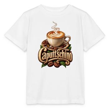 Caputtchino Latte Kunst - Stanley/Stella Kinder T-Shirt MINI CREATOR  - Weiß - Vorne - Maike (125cm)