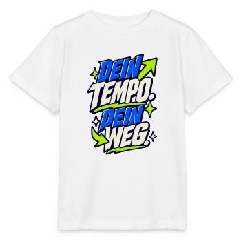 Dein Tempo, Dein Weg Neon Grafik - Stanley/Stella Kinder T-Shirt MINI CREATOR  - Weiß - Vorne - Maike (125cm)