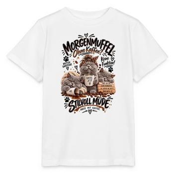 Morgenmuffel Ohne Kaffee? BKH - Stanley/Stella Kinder T-Shirt MINI CREATOR  - Weiß - Vorne - Maike (125cm)