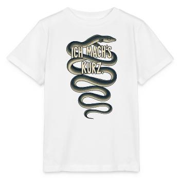 Ich mach’s kurz – endlos langer Aal - Stanley/Stella Kinder T-Shirt MINI CREATOR  - Weiß - Vorne - Maike (125cm)
