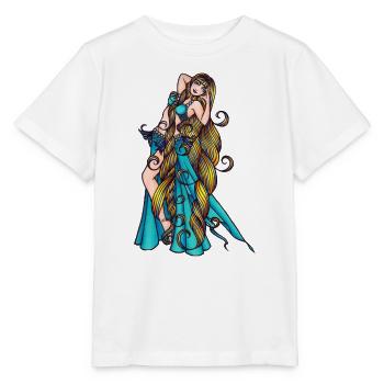 Bauchtänzerin im türkisfarbenen Kleid - Stanley/Stella Kinder T-Shirt MINI CREATOR  - Weiß - Vorne - Maike (125cm)