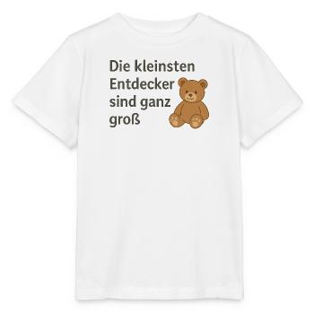 Kleine Entdecker, große Abenteuer - Stanley/Stella Kinder T-Shirt MINI CREATOR  - Weiß - Vorne - Maike (125cm)