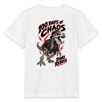 100 Tage Chaos Dino Rebellen - Stanley/Stella Kinder T-Shirt MINI CREATOR  - Weiß - Vorne - Maike (125cm)