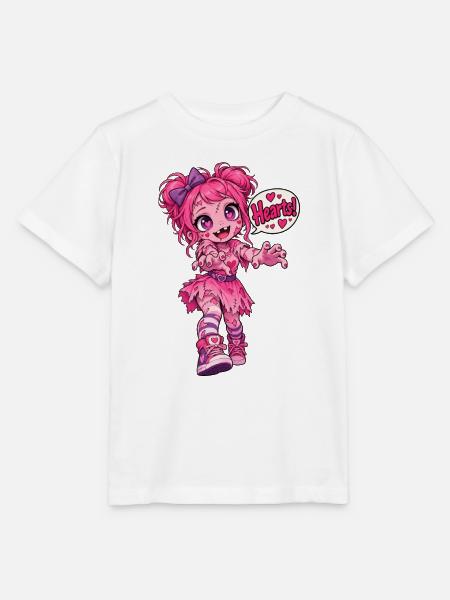 Kawaii Pink Zombie – Herzen! - Stanley/Stella Kinder T-Shirt MINI CREATOR - Weiß