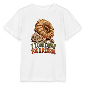 Fossiljagd-Ammoniten-Humor - Stanley/Stella Kinder T-Shirt MINI CREATOR  - Weiß - Vorne - Maike (125cm)