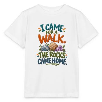 Funny Rock Collector – Die Steine kamen nach Hause - Stanley/Stella Kinder T-Shirt MINI CREATOR  - Weiß - Vorne - Maike (125cm)