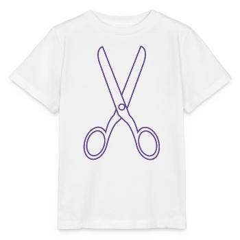 Schere - Stanley/Stella Kinder T-Shirt MINI CREATOR  - Weiß - Vorne - Maike (125cm)