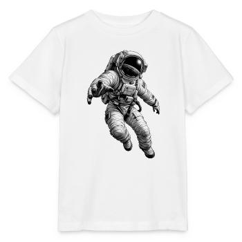 Astronauten im All – Monochromer Druck - Stanley/Stella Kinder T-Shirt MINI CREATOR  - Weiß - Vorne - Maike (125cm)