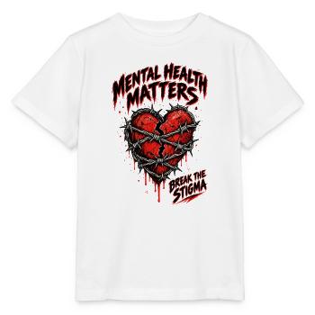 Psychische Gesundheit ist wichtig - Stanley/Stella Kinder T-Shirt MINI CREATOR  - Weiß - Vorne - Maike (125cm)