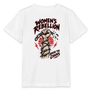 Weibliche Rebellion: Ketten brechen - Stanley/Stella Kinder T-Shirt MINI CREATOR  - Weiß - Vorne - Maike (125cm)