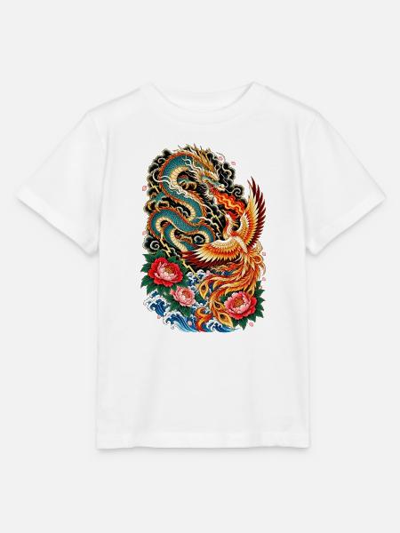 Drache und Phönix in Molten - Stanley/Stella Kinder T-Shirt MINI CREATOR  - Weiß