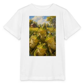 Cottage Pond Frogs Ensemble - Stanley/Stella Kinder T-Shirt MINI CREATOR  - Weiß - Vorne - Maike (125cm)