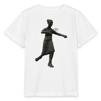 Statue mit Brille - Stanley/Stella Kinder T-Shirt MINI CREATOR  - Weiß - Vorne - Maike (125cm)