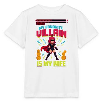 Mein Lieblingsbösewicht ist die sarkastische Ehe meiner Frau - Stanley/Stella Kinder T-Shirt MINI CREATOR  - Weiß - Vorne - Maike (125cm)