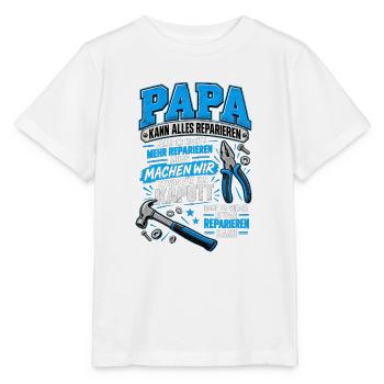 Papa kann alles reparieren – Handwerker Humor - Stanley/Stella Kinder T-Shirt MINI CREATOR  - Weiß - Vorne - Maike (125cm)