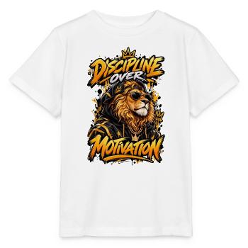 Disziplin übertrifft Motivation - Stanley/Stella Kinder T-Shirt MINI CREATOR  - Weiß - Vorne - Maike (125cm)