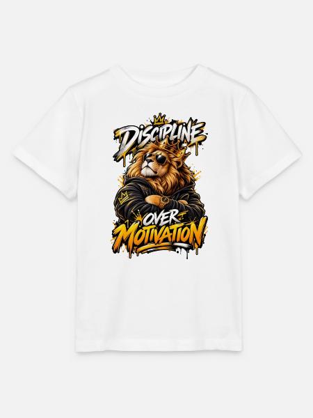 Gekrönter Löwe: Disziplin auf Motivation - Stanley/Stella Kinder T-Shirt MINI CREATOR  - Weiß