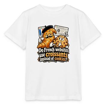 Croissants statt Cookies im Webdesign - Stanley/Stella Kinder T-Shirt MINI CREATOR  - Weiß - Vorne - Maike (125cm)