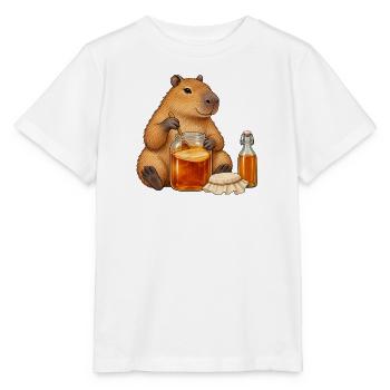 Capybara braut Kombucha - Stanley/Stella Kinder T-Shirt MINI CREATOR  - Weiß - Vorne - Maike (125cm)