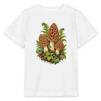 Morcheln im Frühlingswald - Stanley/Stella Kinder T-Shirt MINI CREATOR  - Weiß - Vorne - Maike (125cm)