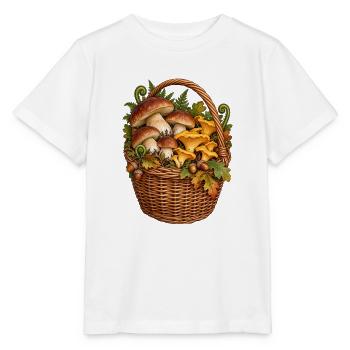 Pilzkorb voller Waldschätze - Stanley/Stella Kinder T-Shirt MINI CREATOR  - Weiß - Vorne - Maike (125cm)