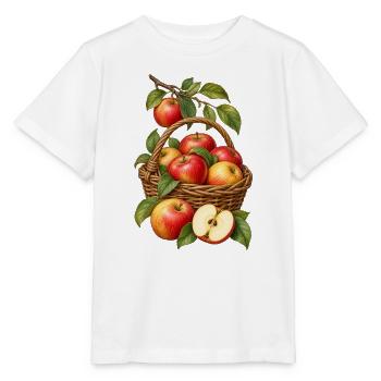 Apfelernte im Garten - Stanley/Stella Kinder T-Shirt MINI CREATOR  - Weiß - Vorne - Maike (125cm)