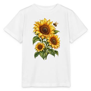Sonnenblumen Gartenliebe - Stanley/Stella Kinder T-Shirt MINI CREATOR  - Weiß - Vorne - Maike (125cm)