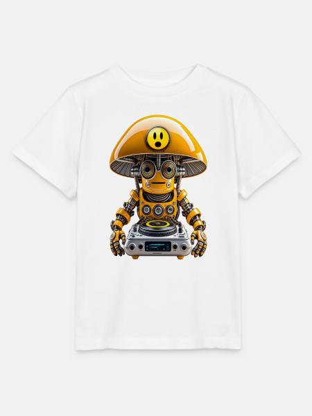 Glossy_Mushroom_Robot_DJ - Stanley/Stella Kinder T-Shirt MINI CREATOR - Weiß