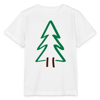 baum tanne weihnachten - Stanley/Stella Kinder T-Shirt MINI CREATOR  - Weiß - Vorne - Maike (125cm)