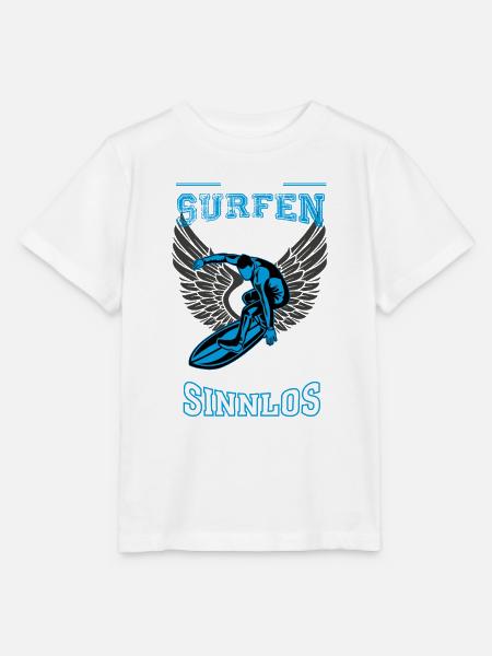 Surfen Leben sinnlos - Geschenk - Stanley/Stella Kinder T-Shirt MINI CREATOR - Weiß