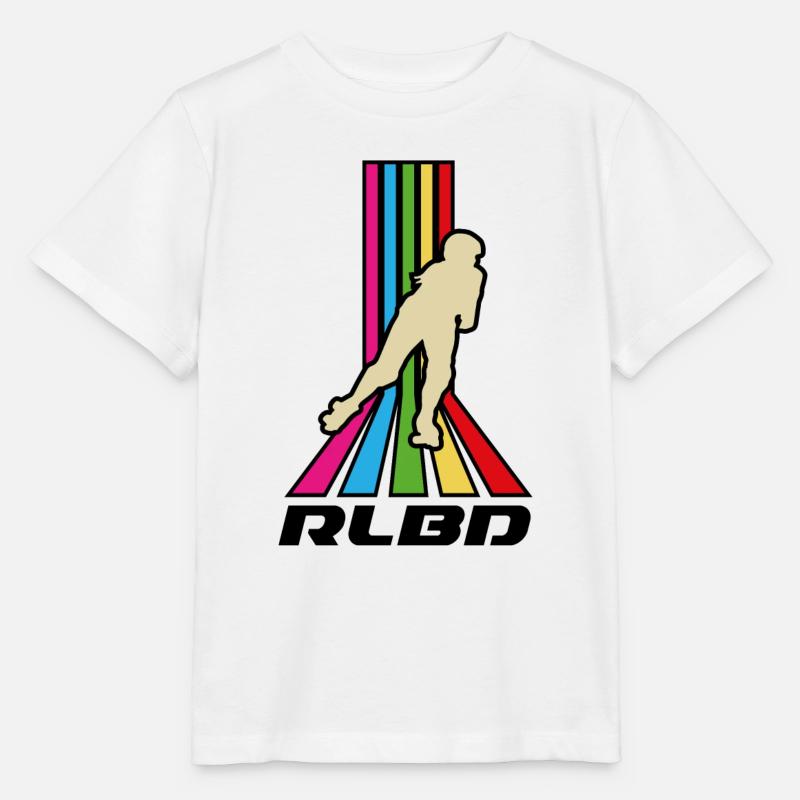Rollerblade rainbow stripes - Stanley/Stella Kinder T-Shirt MINI CREATOR  - Weiß