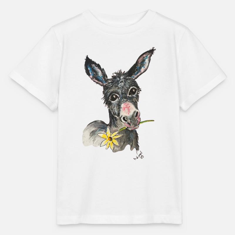 Âne « Bruno » - T-shirt bio MINI CREATOR Stanley/Stella Enfant - blanc