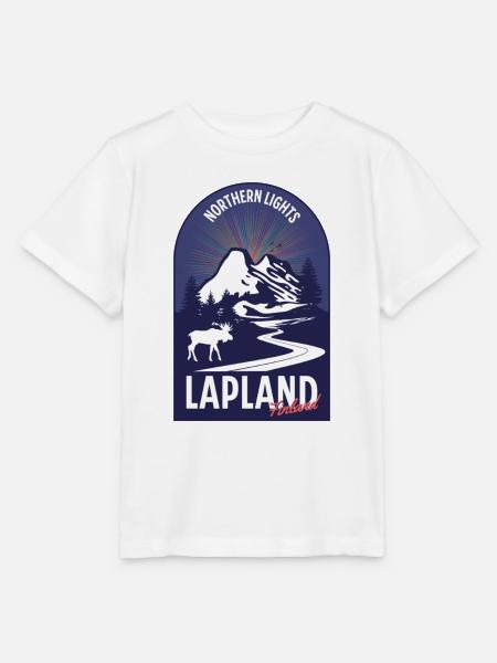 Finnisch-Lappland Nordlichter - Stanley/Stella Kinder T-Shirt MINI CREATOR  - Weiß