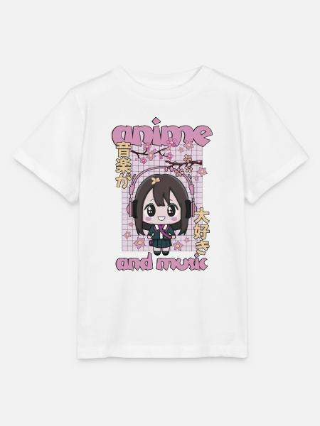 Anime And Music - Stanley/Stella Kinder T-Shirt MINI CREATOR - Weiß