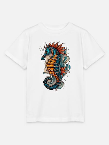 Seepferd - Stanley/Stella Kinder T-Shirt MINI CREATOR - Weiß