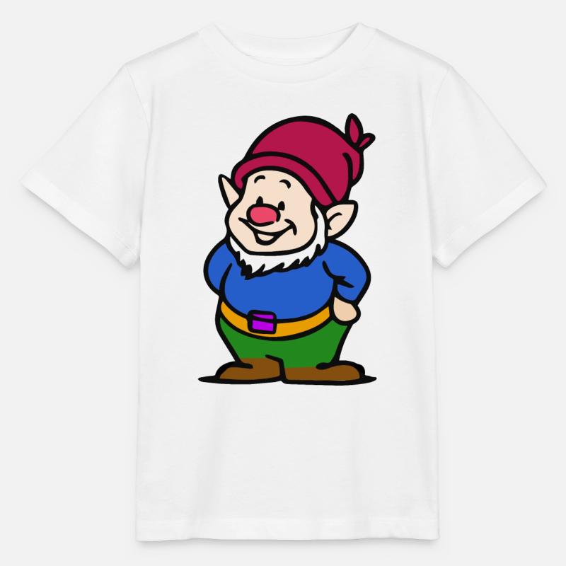 Nain avec bonnet rouge - T-shirt bio MINI CREATOR Stanley/Stella Enfant - blanc