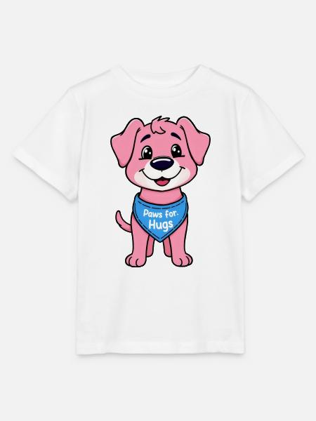 Entzückender rosa Welpe stehend - Stanley/Stella Kinder T-Shirt MINI CREATOR  - Weiß