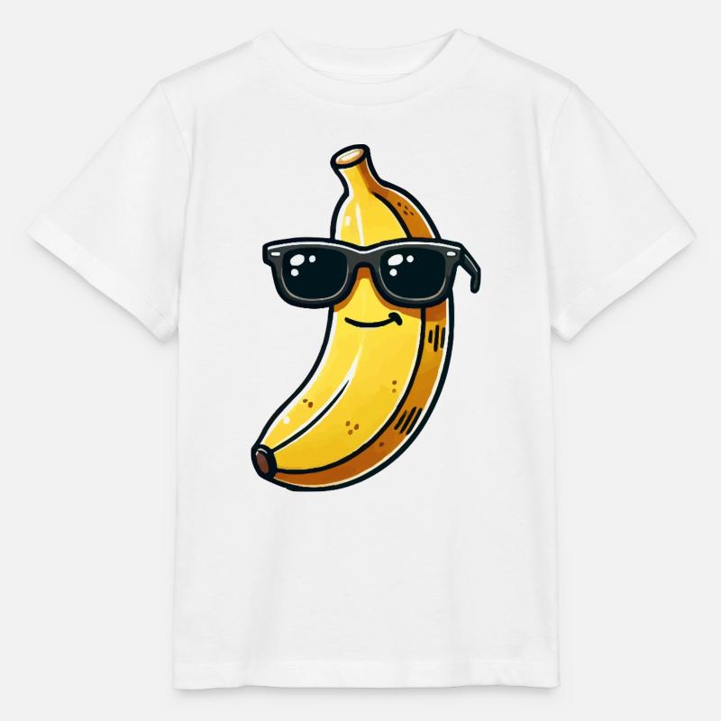 Lunettes de soleil banane Comic - T-shirt bio MINI CREATOR Stanley/Stella Enfant - blanc