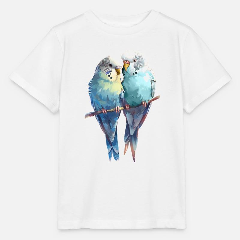 Paire de perruches - T-shirt bio MINI CREATOR Stanley/Stella Enfant - blanc