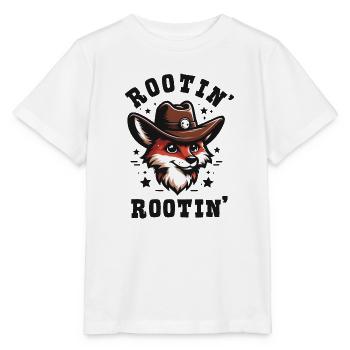 Fuchs Cowboy Lustige Tiere - Stanley/Stella Kinder T-Shirt MINI CREATOR  - Weiß - Vorne - Maike (125cm)