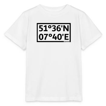 Kamen Koordinaten - Stanley/Stella Kinder T-Shirt MINI CREATOR  - Weiß - Vorne - Maike (125cm)