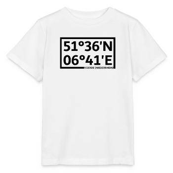 Coordonnées de Voerde (Bas-Rhin) - T-shirt bio MINI CREATOR Stanley/Stella Enfant - blanc - Devant - Maike (125cm)