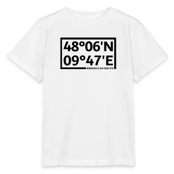 Biberach an der Riß Koordinaten - Stanley/Stella Kinder T-Shirt MINI CREATOR  - Weiß - Vorne - Maike (125cm)