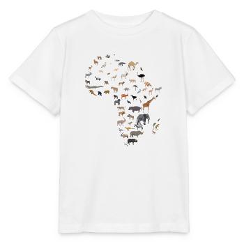 Karte der afrikanischen Tierwelt - Stanley/Stella Kinder T-Shirt MINI CREATOR  - Weiß - Vorne - Maike (125cm)
