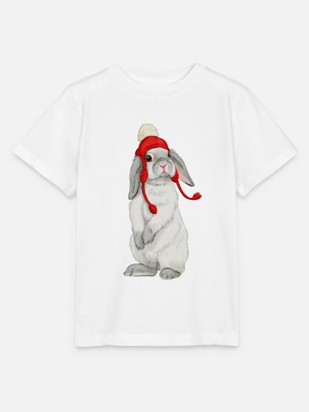 Winter Kaninchen - Stanley/Stella Kinder T-Shirt MINI CREATOR - Weiß