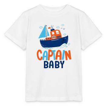 Baby Captain baby birth baby boat - Stanley/Stella MINI CREATOR Kids’ T-Shirt - white - Front - Maike (125cm)