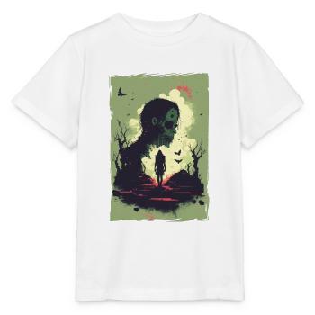 Zombie Illustration Minimalistisches Design - Stanley/Stella Kinder T-Shirt MINI CREATOR  - Weiß - Vorne - Maike (125cm)