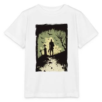 Zombie Illustration Minimalistisches Design - Stanley/Stella Kinder T-Shirt MINI CREATOR  - Weiß - Vorne - Maike (125cm)